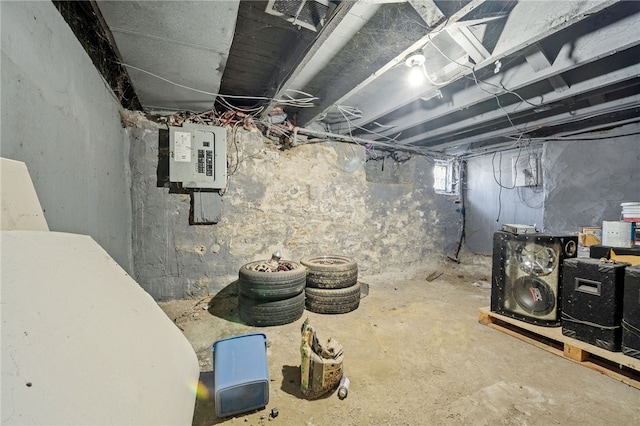 view of basement