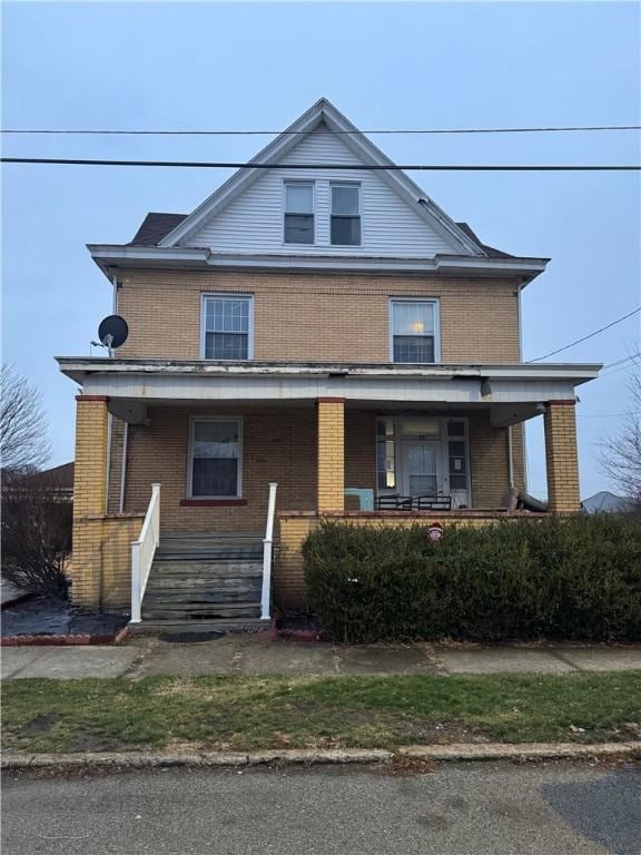 view of front of home with a porch