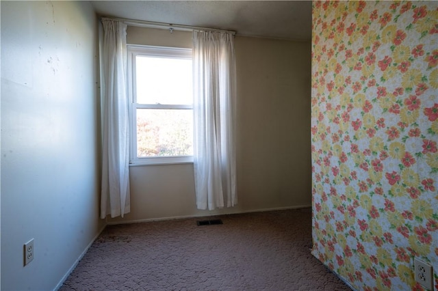 unfurnished room with carpet flooring