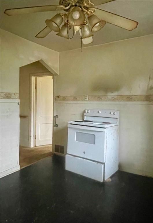 kitchen featuring electric stove