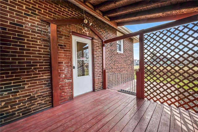 view of wooden terrace