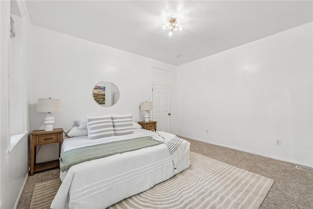 bedroom with carpet floors