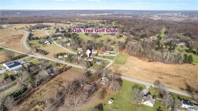 bird's eye view with a rural view