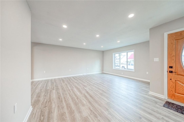 interior space with light wood-type flooring