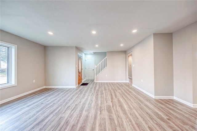 interior space with light wood-type flooring