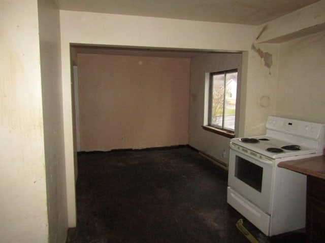 kitchen with electric range