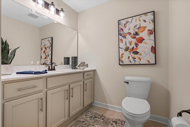 1111 Forest Oaks Dr, Center Twp, PA 16001 - half bathroom featuring vanity and tile patterned floors