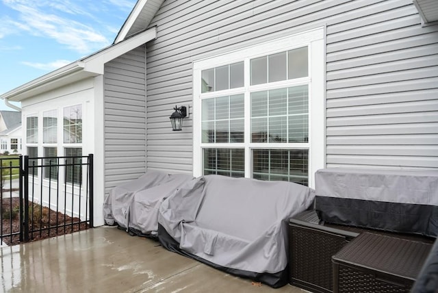 view of patio featuring area for grilling