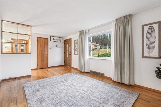 empty room featuring light wood-type flooring