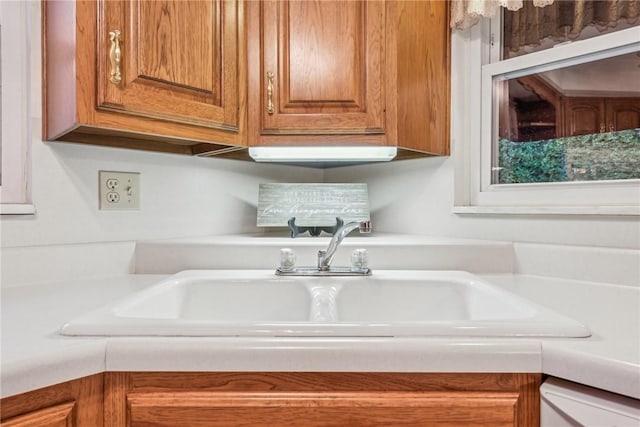 interior details featuring sink