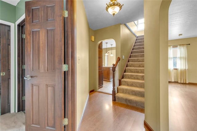 entrance foyer featuring light wood-type flooring