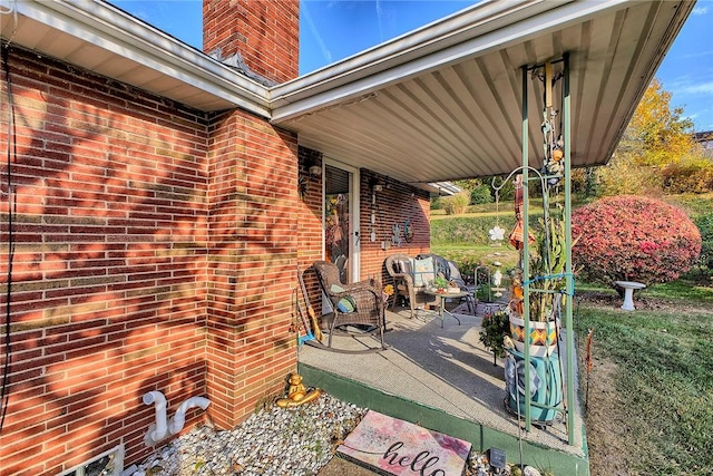 view of patio / terrace featuring covered porch