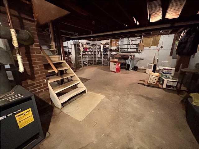 view of basement