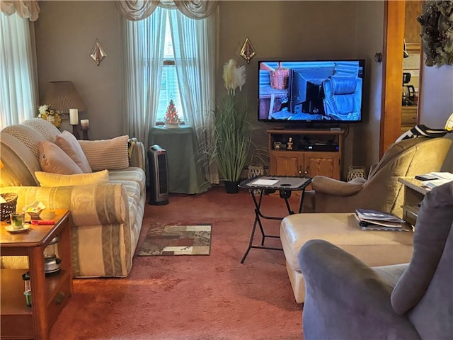 view of carpeted living room