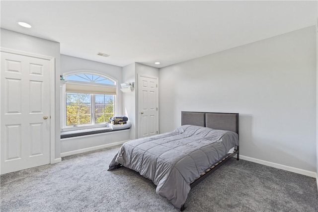 view of carpeted bedroom