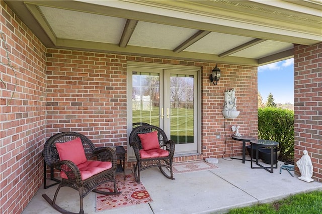 view of patio with french doors