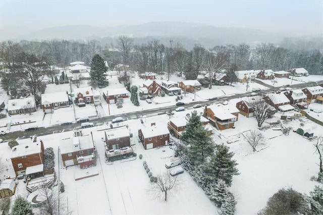 view of snowy aerial view