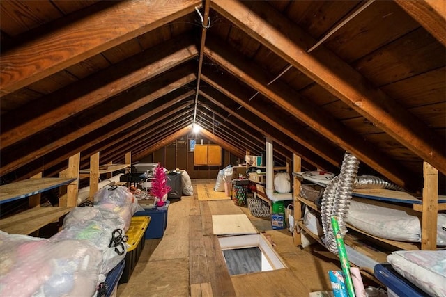 view of attic