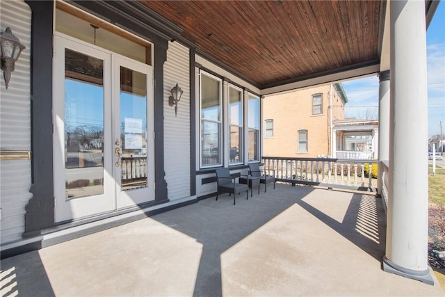 view of patio with a porch