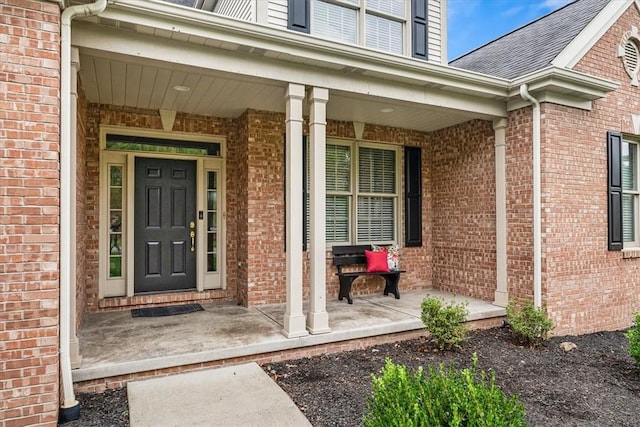 property entrance with a porch