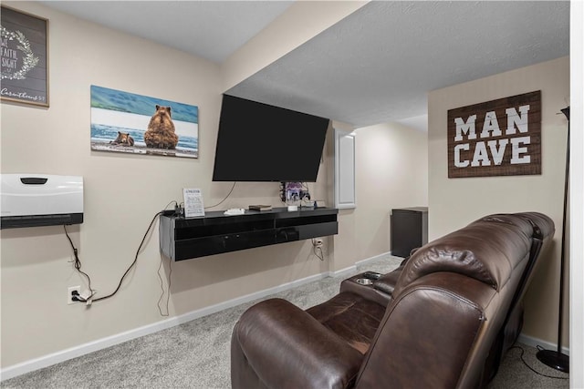 living room with light carpet