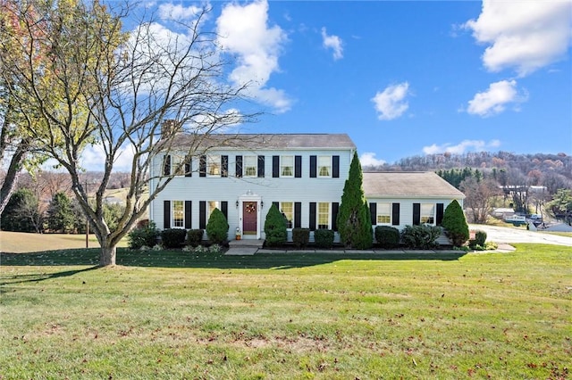 colonial house with a front yard