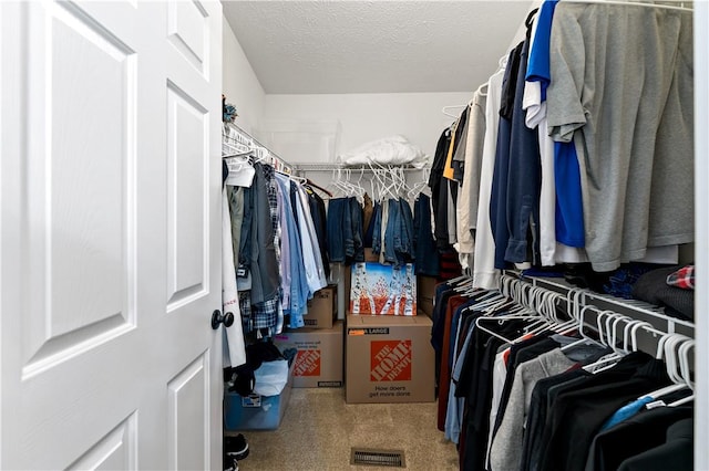 view of walk in closet