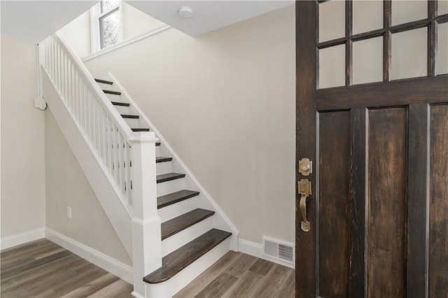 interior space featuring dark hardwood / wood-style floors