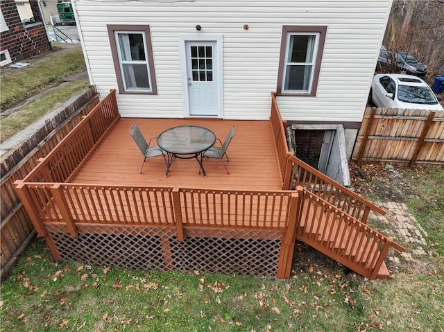 view of wooden terrace