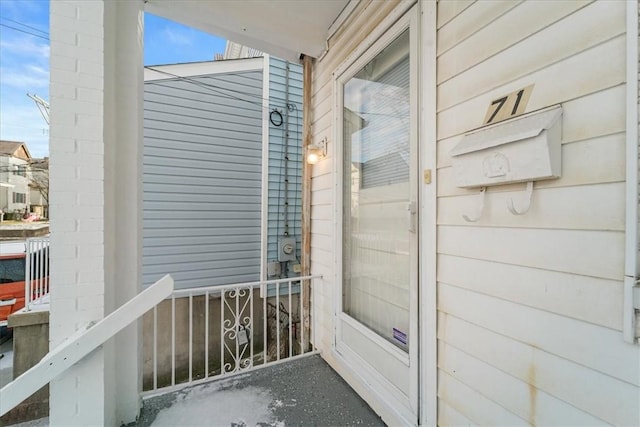 view of doorway to property