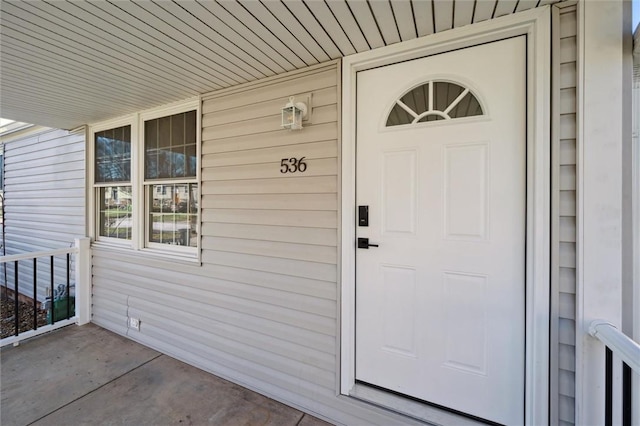 view of doorway to property