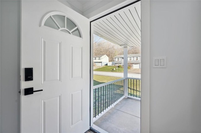 view of doorway to outside