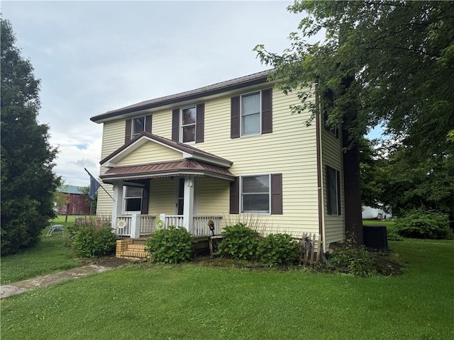 230 Gastown Rd, Plumcreek Twp, PA 15774 - view of front of house with covered porch and a front yard