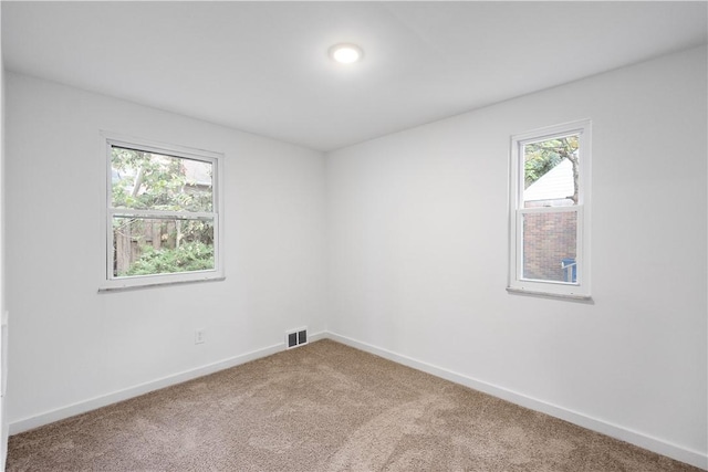 view of carpeted empty room