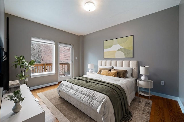 bedroom featuring wood-type flooring