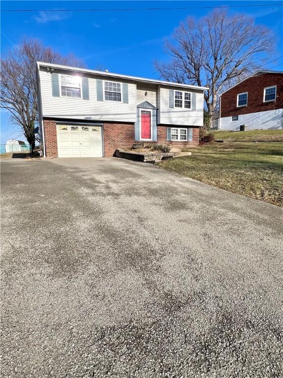 bi-level home with a garage