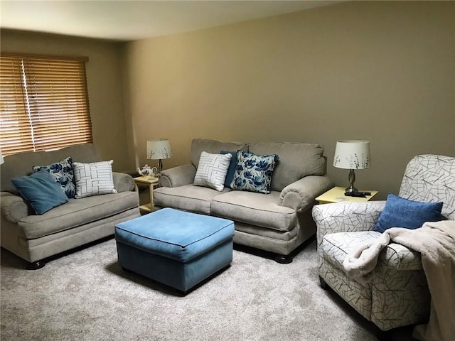 view of carpeted living room