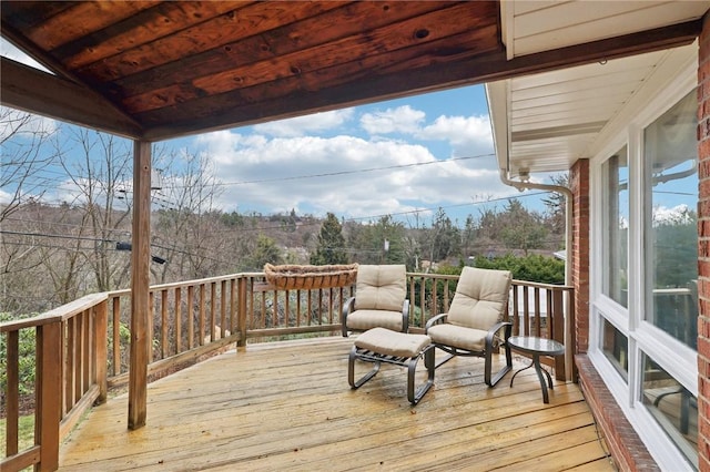 view of wooden terrace