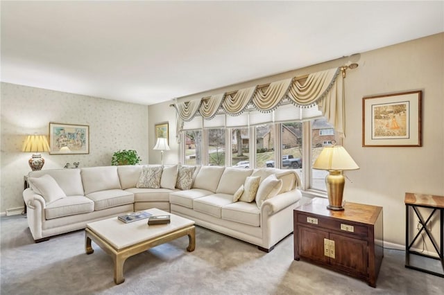 view of carpeted living room