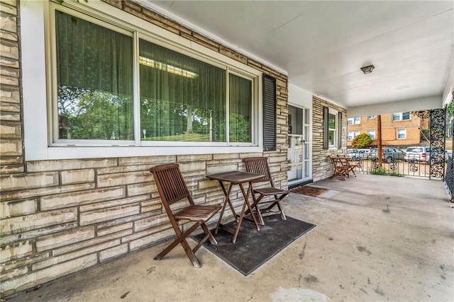 view of patio / terrace with a porch