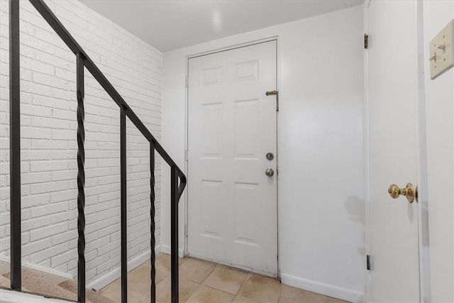 view of tiled foyer