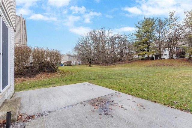 view of yard with a patio