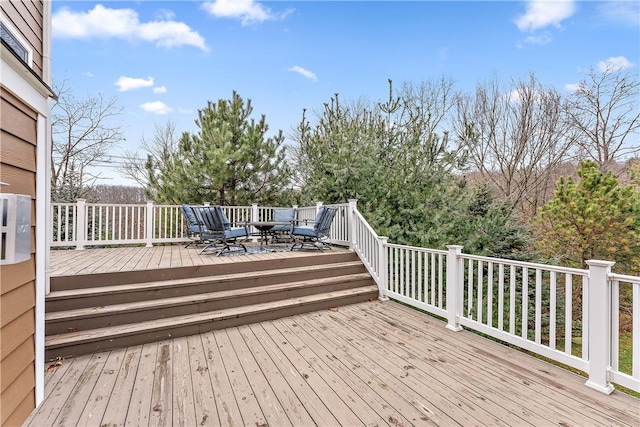 view of wooden terrace