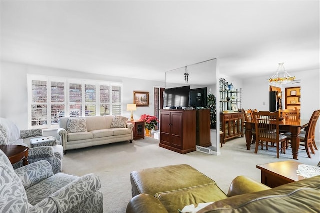 view of carpeted living room