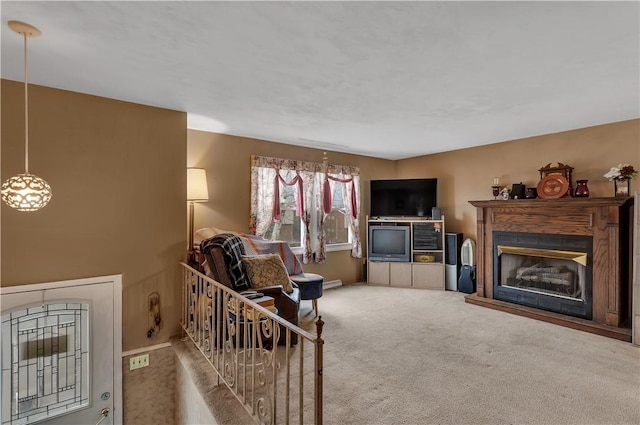 view of carpeted living room