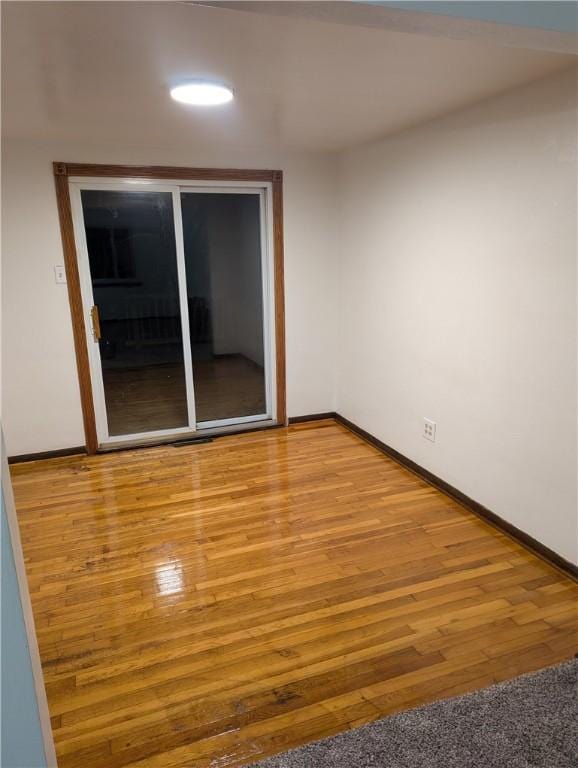 empty room featuring light wood-type flooring