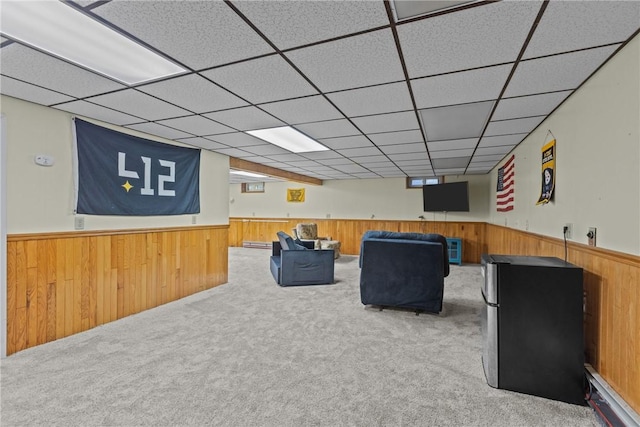 living room featuring carpet flooring