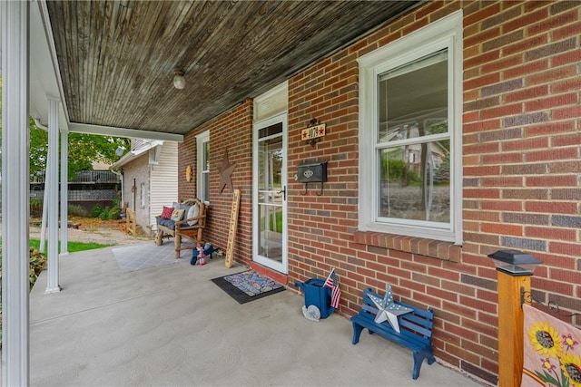 view of patio / terrace featuring covered porch