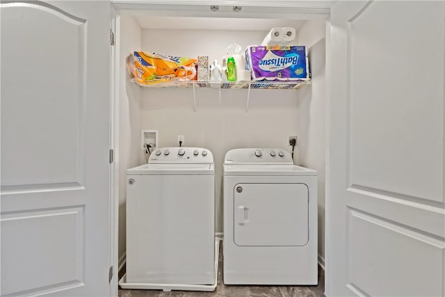 laundry room featuring independent washer and dryer