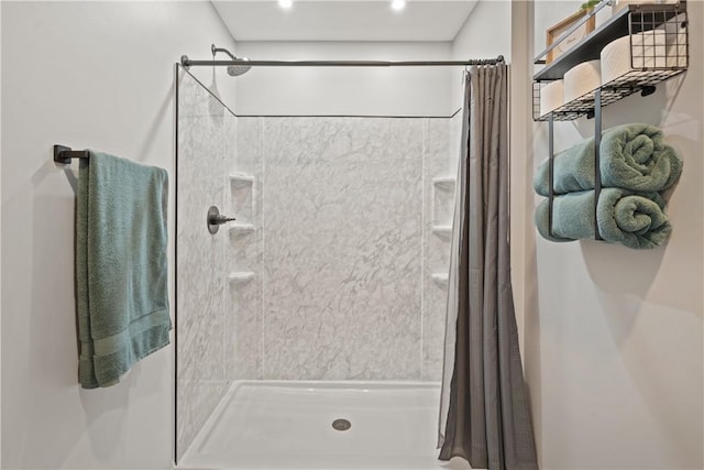 bathroom with walk in shower